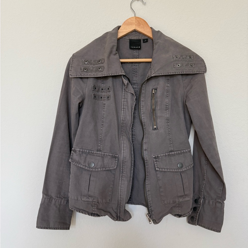 Trouvé Moto Military Gray Jacket